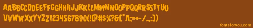 Direwolfstag Font – Orange Fonts on Brown Background