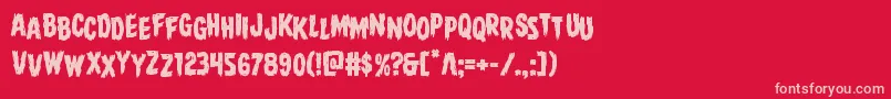 Direwolfstag Font – Pink Fonts on Red Background