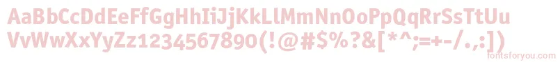 Officinasansextraboldosc Font – Pink Fonts on White Background
