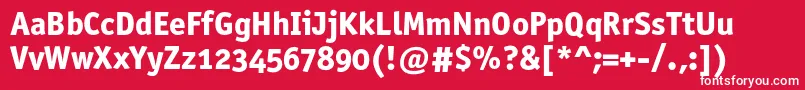 Officinasansextraboldosc Font – White Fonts on Red Background