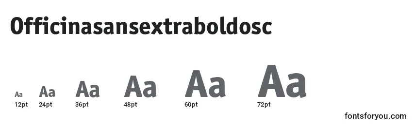 Размеры шрифта Officinasansextraboldosc