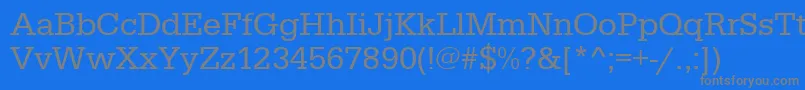 Urwegyptiennet Font – Gray Fonts on Blue Background