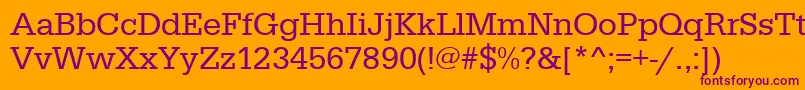 Urwegyptiennet Font – Purple Fonts on Orange Background