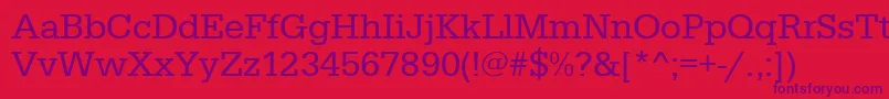 Urwegyptiennet Font – Purple Fonts on Red Background