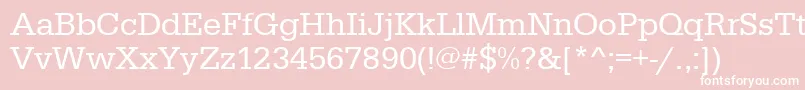 Urwegyptiennet Font – White Fonts on Pink Background