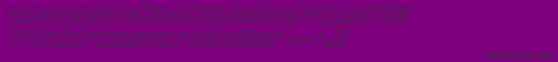 Deathbloodboldoutital-Schriftart – Schwarze Schriften auf violettem Hintergrund