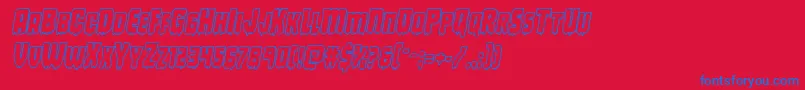 Deathbloodboldoutital Font – Blue Fonts on Red Background