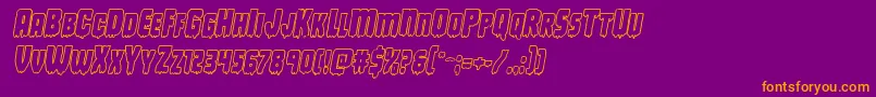 Deathbloodboldoutital Font – Orange Fonts on Purple Background