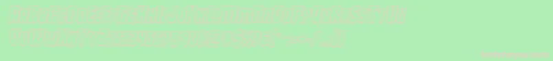 Deathbloodboldoutital Font – Pink Fonts on Green Background