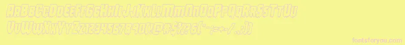 Deathbloodboldoutital Font – Pink Fonts on Yellow Background