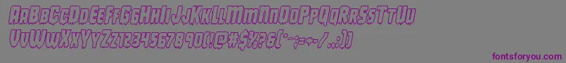 Deathbloodboldoutital Font – Purple Fonts on Gray Background