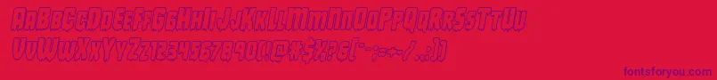 Deathbloodboldoutital Font – Purple Fonts on Red Background