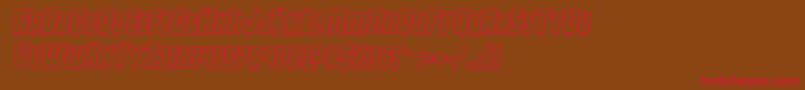 Deathbloodboldoutital Font – Red Fonts on Brown Background