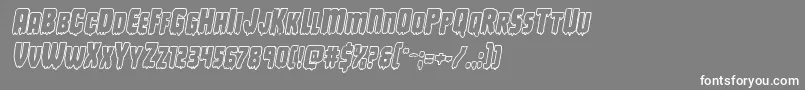 Deathbloodboldoutital Font – White Fonts on Gray Background