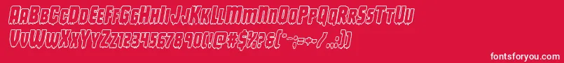 Deathbloodboldoutital Font – White Fonts on Red Background