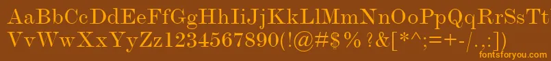 ModernmtExtended Font – Orange Fonts on Brown Background