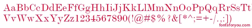 ModernmtExtended Font – Red Fonts on White Background