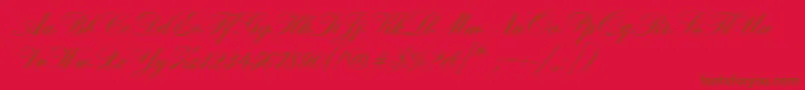 HobsonRegular Font – Brown Fonts on Red Background