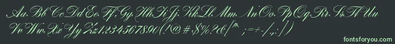 HobsonRegular Font – Green Fonts on Black Background