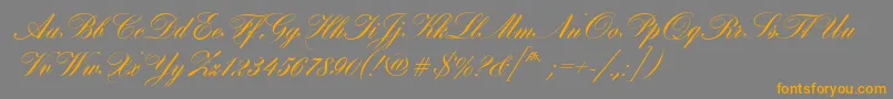 HobsonRegular Font – Orange Fonts on Gray Background