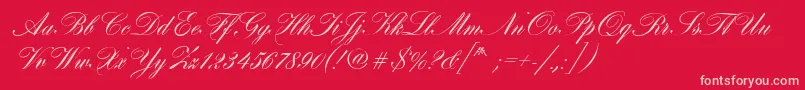 HobsonRegular Font – Pink Fonts on Red Background