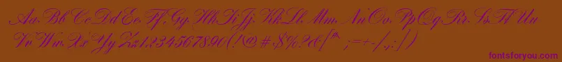 HobsonRegular Font – Purple Fonts on Brown Background