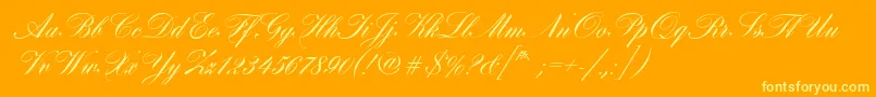 HobsonRegular Font – Yellow Fonts on Orange Background
