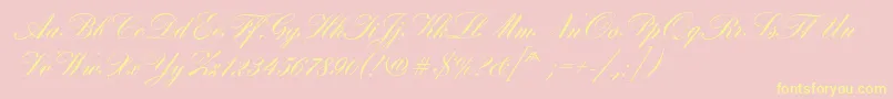HobsonRegular Font – Yellow Fonts on Pink Background