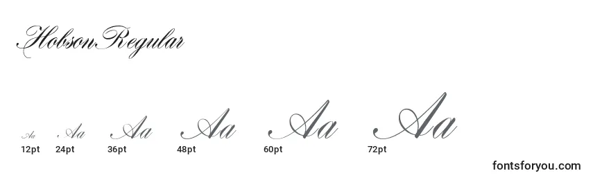 Größen der Schriftart HobsonRegular