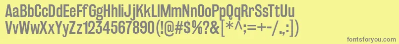 More about RakeslyRg Font RakeslyRg Font – Gray Fonts on Yellow Background