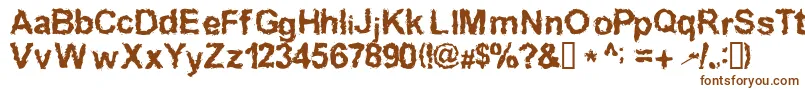 InkedWeird Font – Brown Fonts on White Background