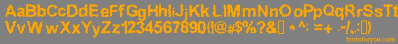 InkedWeird Font – Orange Fonts on Gray Background