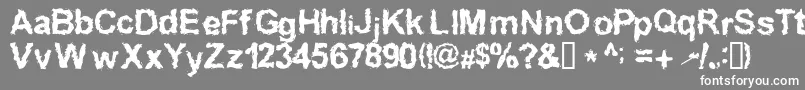 InkedWeird Font – White Fonts on Gray Background