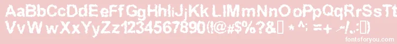 InkedWeird Font – White Fonts on Pink Background