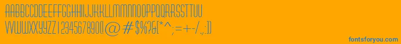 フォントHuxleyRegular – オレンジの背景に青い文字