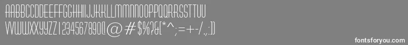 フォントHuxleyRegular – 灰色の背景に白い文字