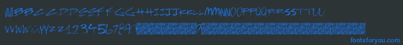 Traphouse Font – Blue Fonts on Black Background