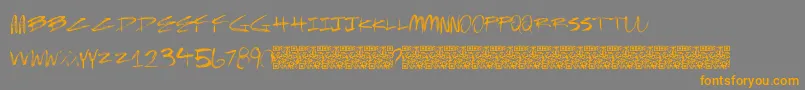 Traphouse Font – Orange Fonts on Gray Background