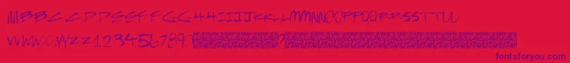 Traphouse Font – Purple Fonts on Red Background