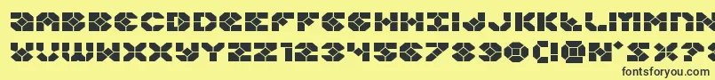 Zoomrunnerexpand Font – Black Fonts on Yellow Background