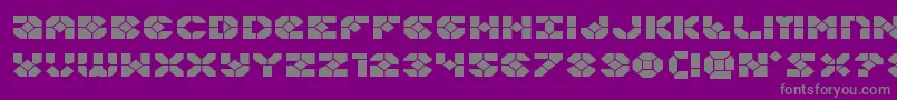 フォントZoomrunnerexpand – 紫の背景に灰色の文字