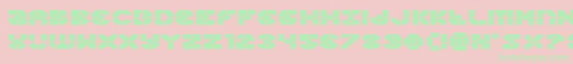 Zoomrunnerexpand Font – Green Fonts on Pink Background