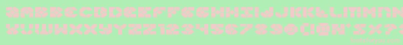 Zoomrunnerexpand Font – Pink Fonts on Green Background