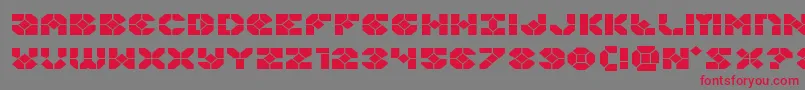 Zoomrunnerexpand Font – Red Fonts on Gray Background