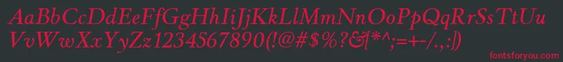 WinthorpergItalic Font – Red Fonts on Black Background