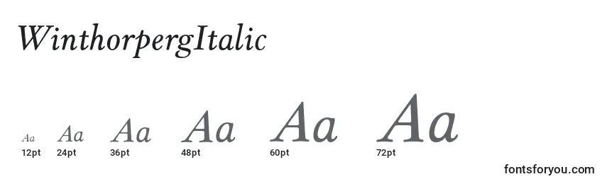 WinthorpergItalic Font Sizes