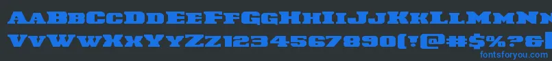Laredotrailexpand Font – Blue Fonts on Black Background