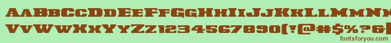 Laredotrailexpand Font – Brown Fonts on Green Background