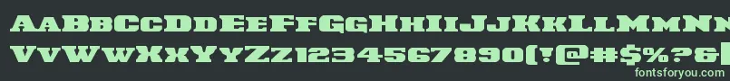 Laredotrailexpand Font – Green Fonts on Black Background