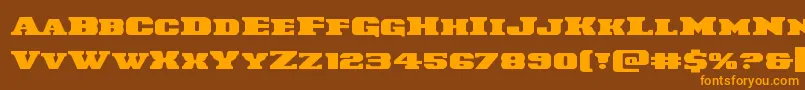 Laredotrailexpand Font – Orange Fonts on Brown Background